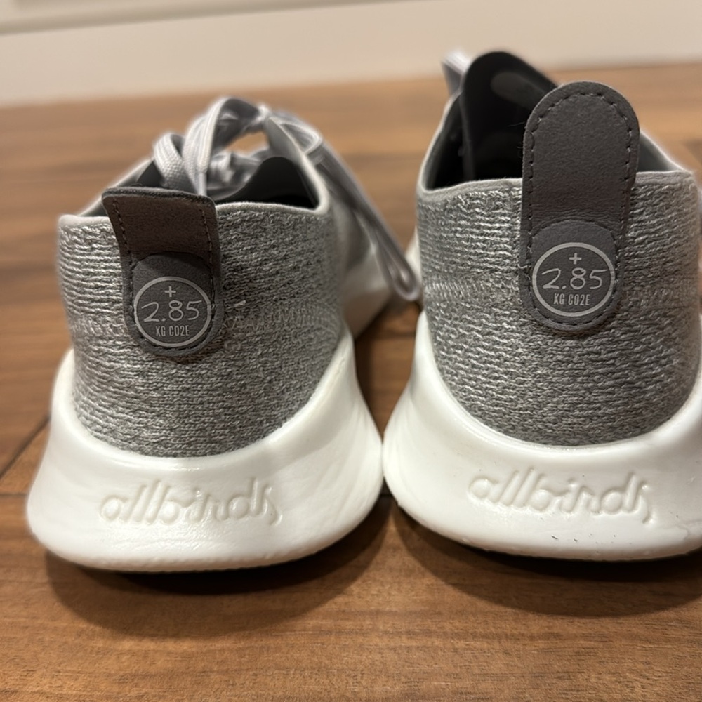 Allbirds Light Gray Knit Lace-Up Shoes - Picture 3 of 7